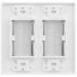 2-Gang Wall Plate with Brush - White (Screws Included)