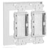2-Gang Wall Plate with Brush - White (Screws Included)