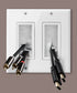 2-Gang Wall Plate with Brush - White (Screws Included)