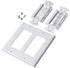 2-Gang Wall Plate with Brush - White (Screws Included)