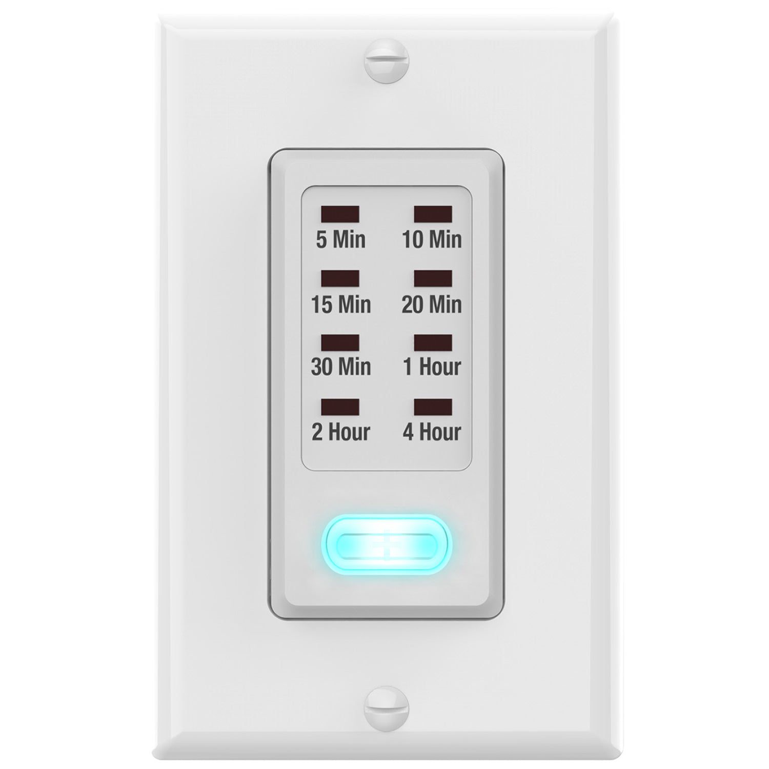 Fosmon Countdown Light Timer Switch for Bathroom, Heaters, 5-10-30-60 Min, 2-4 Hour Programmable in-Wall Timer Switch with 9 Settings 1875W, Neutral Wire Required, ETL Listed