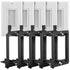Gang Wall Plate with Brush (White) + 1-Gang Low Voltage Mounting Bracket (Black)