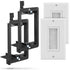 Single 1-Gang Mounting Bracket and Universal Wall Plate with Brush Style Opening