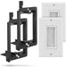 Single 1-Gang Mounting Bracket and Universal Wall Plate with Brush Style Opening