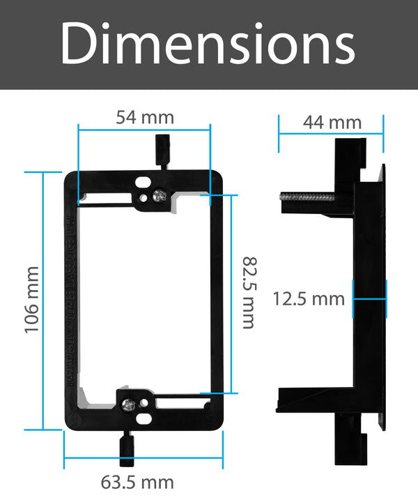 1-Gang Low Voltage Wall Plate Mounting Bracket