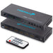 4X2 HDMI Matrix 4-Port Switch, 4 In 2 Out Splitter with SPDIF Optical, 3.5mm Audio Output and IR Remote Control, Support 3D, ARC, 4K*2K, Full HD 1080p, Compatible with PS4, PS5, PC, Xbox One