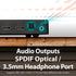 4X2 HDMI Matrix 4-Port Switch, 4 In 2 Out Splitter with SPDIF Optical, 3.5mm Audio Output and IR Remote Control, Support 3D, ARC, 4K*2K, Full HD 1080p, Compatible with PS4, PS5, PC, Xbox One