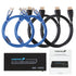 2 Port HDMI KVM Switch / Switcher, Share 2 Computers With One Set of USB Keyboard, Mouse and HD Monitor, Support UHD 4K@30Hz, 3D, 1080P with 2x USB And 2x HDMI Cable, No Power Adapter Required