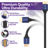 HDMI 2.0 Cable 4K@60Hz 15ft, Premium Certified In-Wall CL3 Rated, 18Gbps Super High Speed, HDR, HDCP 2.2/1.4, 3D, ARC, 28AWG Cotton Braided Compatible with UHD TV, Monitor, PS4/PS5, Xbox One/X/S, Switch
