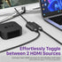 2-Port Directional 8K HDMI 2.1 Switch, Support
4K@120Hz 8K@60Hz Aluminum 2x1 HDMI Switcher Splitter
Selector 2 in 1 out at 48Gbps Compatible with PS5/PS4,
Xbox One, Roku, Apple TV, Fire Stick