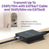 HDMI Extender Over Ethernet Over Single Cat5/6/7 Cable up to 164-230ft / 50-70m, HDMI Extender Splitter with Auto EQ & POC, HDMI to Ethernet Extender Supports 1080P@60Hz with IR Remote Control