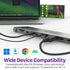 11-in-1 USB-C Desktop Hub with x2 HDMI (4k@60Hz),DisplayPort (4K@60Hz), x2 USB-C (USB 3.0), x2 USB 3.0Port, USB 2.0 Port, TF 2.0, RJ45 Ethernet Port (1000M) +3.5mm Jack - Gunmetal Gray