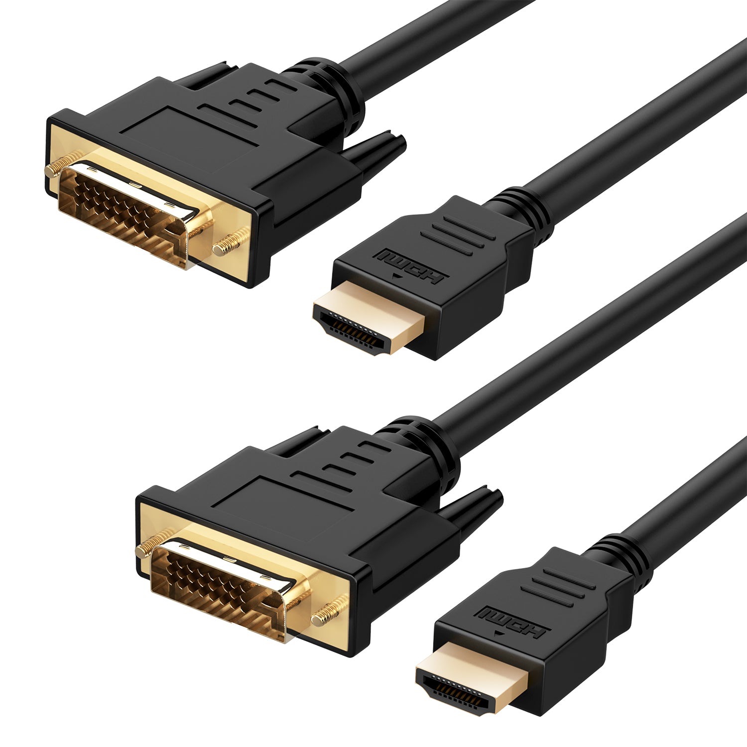 High Speed HDMI to DVI (24+1) Single Link Cable - Black - 6ft (Gold Plated)