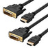 High Speed HDMI to DVI (24+1) Single Link Cable - Black - 6ft (Gold Plated)