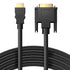 High Speed HDMI to DVI (24+1) Single Link Cable - Black - 6ft (Gold Plated)