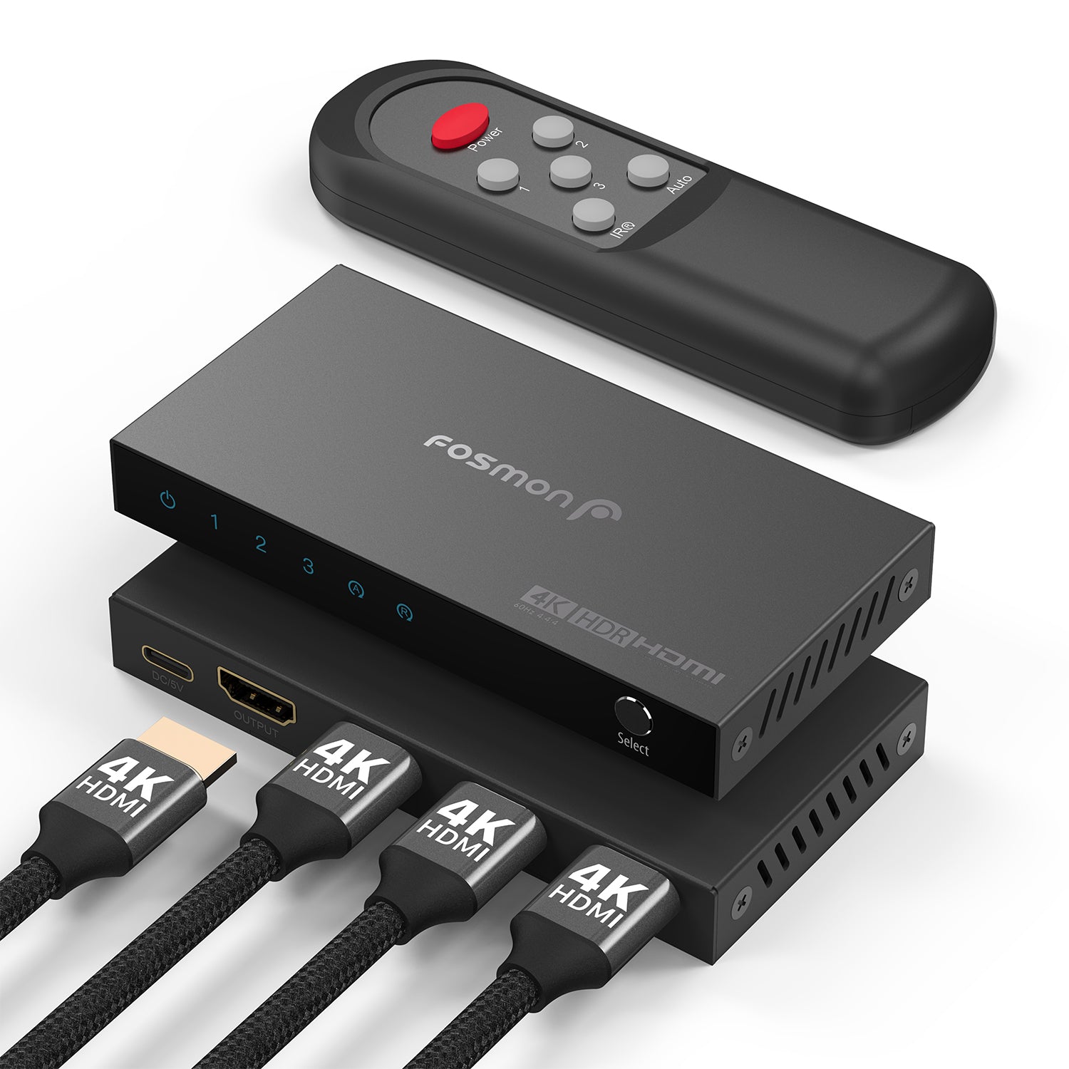 3X1 HDMI Switch w/ Remote control (4K@60Hz) -Black