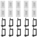 1-Gang Wall Plate with Brush (White) + 1-Gang Low Voltage Mounting Bracket (Black)