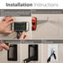 1-Gang Wall Plate with Brush (White) + 1-Gang Low Voltage Mounting Bracket (Black)
