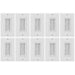 Fosmon 1-Gang Wall Plate with Brush - White (Screws Included) - 10 Pack