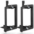 Fosmon 1-Gang Low Voltage Mounting Bracket - Black (Mouting Screws Included) - 2 Pack