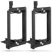 Fosmon 1-Gang Low Voltage Mounting Bracket - Black (Mouting Screws Included) - 2 Pack