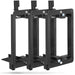 Fosmon 1-Gang Low Voltage Mounting Bracket - Black (Mouting Screws Included) - 3 Pack