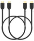 Fosmon HDMI to HDMI 30AWG High Speed HDMI Cable with Ethernet - 6ft (4K Resolution, Supports 3D) - 2 Pack