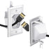 Fosmon 1-Gang Recessed Low-Voltage Cable Plate - White