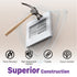 Fosmon 2-Gang Wall Plate with Brush - White