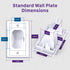 Fosmon 1-Gang Recessed Low-Voltage Cable Plate - White -2 Pack