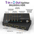 Fosmon HDMI 1x2 Splitter (8K@60Hz) in Metal Casing w/ EDID Control (Copy/Auto/Downscaler) - Black