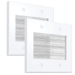 Fosmon 2-Gang Brush Wall Plate, Double Gang Cable Management Kit for Cable pass through, Wire Cord Hider for Wall Mounted TV, Coaxial, HDMI, Ethernet Speaker Low Voltage Wires and Power Cords