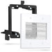 Fosmon Brush Wall Plate with Bracket 2-Gang In Wall Cable Pass Through Wire Hider Cable Wall Plate, Cable Management Brush Plate for TV Ethernet Cable