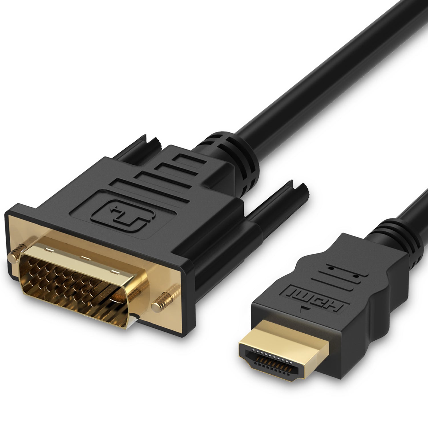 Fosmon High Speed HDMI to DVI (24+1) Single Link Cable - Black - 6ft (Gold Plated)