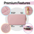Mber Large Capacity Water Resistant Large Zipper Travel Cosmetic Bag