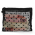 Mber Mesh Medium Cosmetic Makeup Bag with Zipper - Black