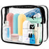 Mber TSA Approved PVC Clear Travel Toiletry Bag (7.67 X 5.90 X 2.55") - Black
