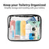 Mber TSA Approved PVC Clear Travel Toiletry Bag (7.67 X 5.90 X 2.55") - Black