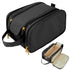 Mber Leather Toiletry Bag Dopp Kit Travel Case with Double Zippers