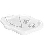 Mber Jewelry Tray Bundle, Organic Shape Vanity Organizer for Rings & Accessories, Ceramic & Stainless Steel