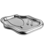 Mber Jewelry Tray Bundle, Organic Shape Vanity Organizer for Rings & Accessories, Ceramic & Stainless Steel