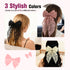 Mber [3 Pack] Decorative Lace Hair Tie Bows - Pink, Cream, Black