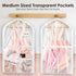 Mber 1 Pack 39" Dance Garment Bags For Dancers, Garment Bags For Dance Costumes, For Dance Competitions, with 4 Medium Clear Zipper Pockets, Clear