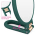 Mber Hand Mirror For Makeup Mirror 2-Sided 1X 10X Magnifying Mirror, Travel Mirror With Stand, Foldable Handheld Mirrors with Handle, Green