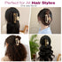 Mber 4-Pack Large Curved Hair Claw Clips, Strong Hold Matte Neutral & Tortoise Tones