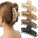 Mber Large Hair Claw Clips, Non-Slip Strong Hold Jaw Clips Matte Finish, Black/Brown/Tan/Nude