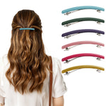 Mber French Hair Barrette Clips, Elastic Ponytail Holders & Hair Ties, Assorted Multicolor