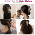 Mber 8 Pack Large Claw Clip for Thick Hair, Matte Coated Non-Slip Strong Hold Jaw Clips, Black Brown Tan Nude