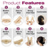 Mber 8 Pack Large Claw Clip for Thick Hair, Matte Coated Non-Slip Strong Hold Jaw Clips, Black Brown Tan Nude