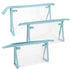 Mber 3-Pack TSA Approved Toiletry Bag, Clear Makeup Bag, Clear Travel Cosmetic Bags Pouches with Zipper, Blue
